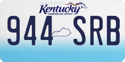 KY license plate 944SRB