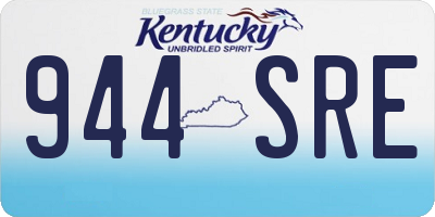 KY license plate 944SRE