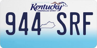 KY license plate 944SRF