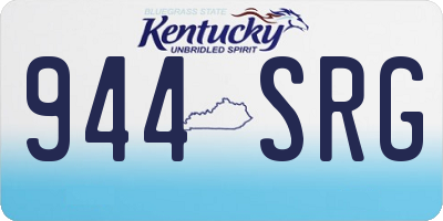 KY license plate 944SRG