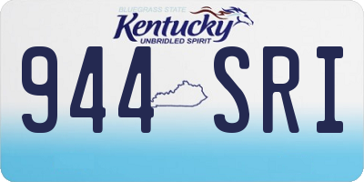 KY license plate 944SRI