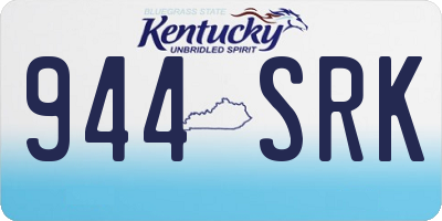 KY license plate 944SRK