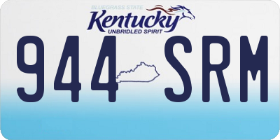 KY license plate 944SRM