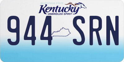 KY license plate 944SRN