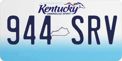 KY license plate 944SRV