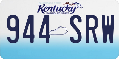 KY license plate 944SRW