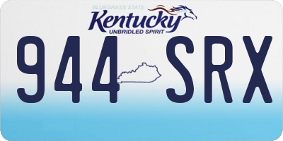 KY license plate 944SRX
