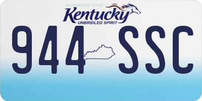 KY license plate 944SSC