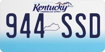 KY license plate 944SSD