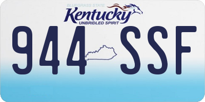 KY license plate 944SSF