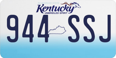 KY license plate 944SSJ