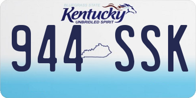 KY license plate 944SSK