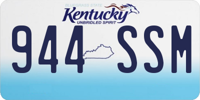 KY license plate 944SSM