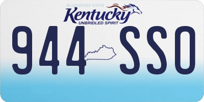 KY license plate 944SSO