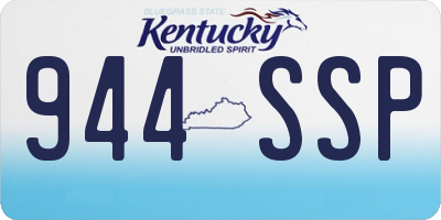 KY license plate 944SSP