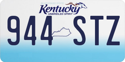 KY license plate 944STZ