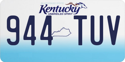 KY license plate 944TUV