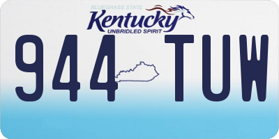 KY license plate 944TUW