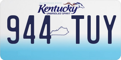KY license plate 944TUY
