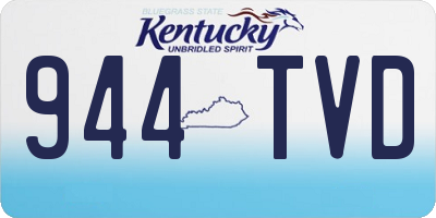 KY license plate 944TVD