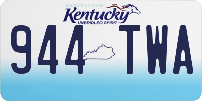 KY license plate 944TWA