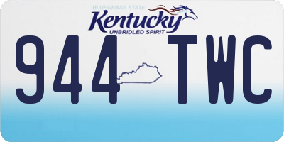 KY license plate 944TWC