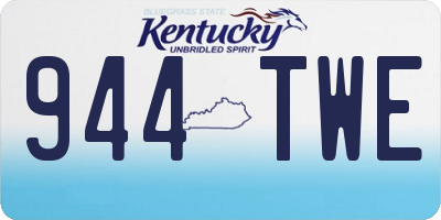 KY license plate 944TWE