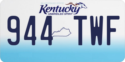 KY license plate 944TWF