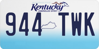 KY license plate 944TWK