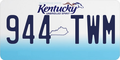 KY license plate 944TWM