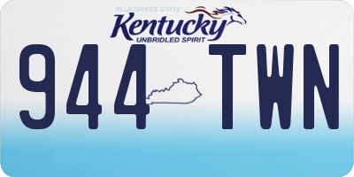 KY license plate 944TWN