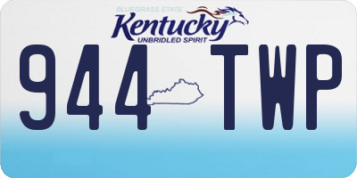 KY license plate 944TWP