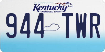 KY license plate 944TWR
