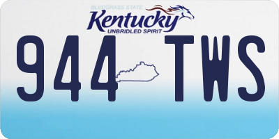 KY license plate 944TWS