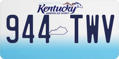 KY license plate 944TWV