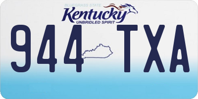 KY license plate 944TXA
