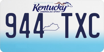 KY license plate 944TXC