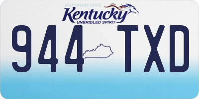 KY license plate 944TXD