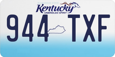 KY license plate 944TXF