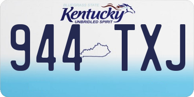 KY license plate 944TXJ