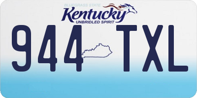 KY license plate 944TXL