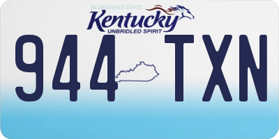 KY license plate 944TXN