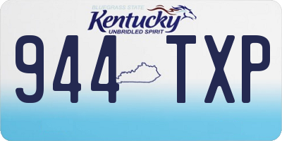 KY license plate 944TXP