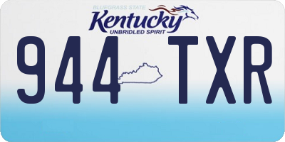 KY license plate 944TXR