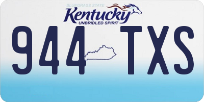 KY license plate 944TXS