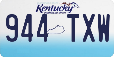 KY license plate 944TXW