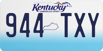 KY license plate 944TXY