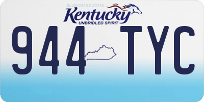 KY license plate 944TYC