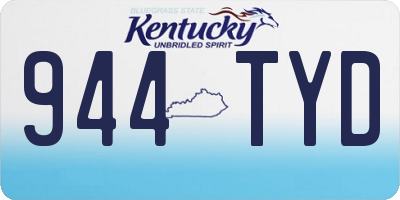KY license plate 944TYD
