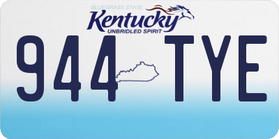 KY license plate 944TYE